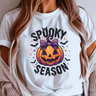 Cute Spooky Season Pumpkin Halloween T-Shirt