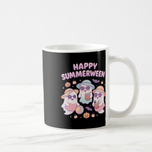 Cute Spooky Summerween Ghosts With Sungles And Dri Coffee Mug