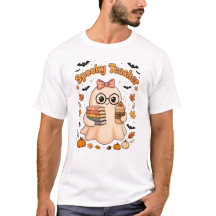 Cute Spooky Teacher Ghost T-Shirt - Halloween Teac