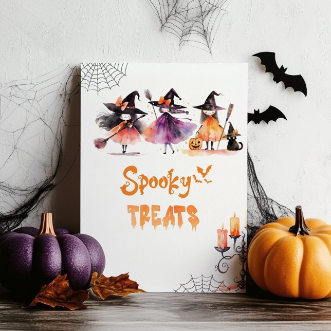 Cute Spooky treats Halloween witches Birthday Poster (Creator Uploaded)