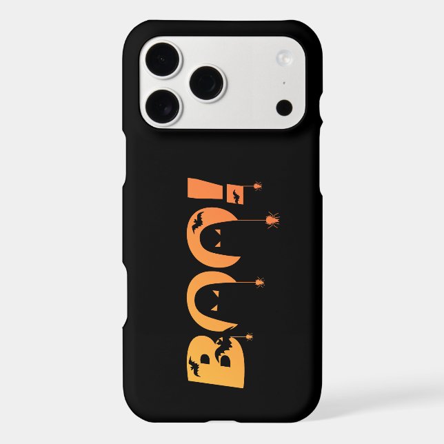 Cute Spooky Typography with Bats & Spiders (Back)