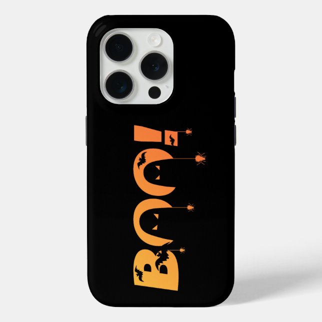Cute Spooky Typography with Bats & Spiders Case-Mate iPhone Case (Back)
