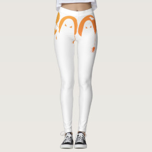 Cute Spooky Typography with Bats & Spiders Leggings