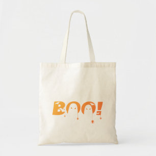Cute Spooky Typography with Bats & Spiders Tote Bag