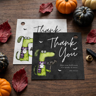 Cute Spooky Watercolor Halloween Party Favour Tags
