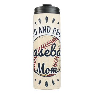Cute Sports Baseball Mum Thermal Tumbler