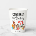 Cute Sports Watercolor Balls Kids Birthday Favour Paper Cups<br><div class="desc">Modern Boys Sports Balls All Star Kids Birthday</div>