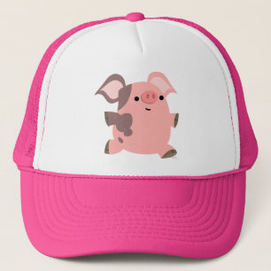 Cute Sporty Cartoon Pig Hat