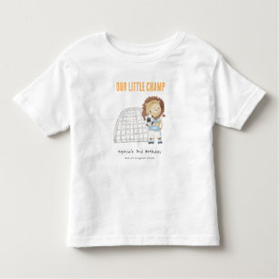 Cute Sporty Football Player Lion Kids Birthday Toddler T-Shirt