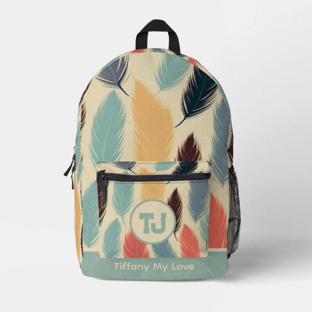 Cute Sporty Monogrammed Backpack For Him (Front)