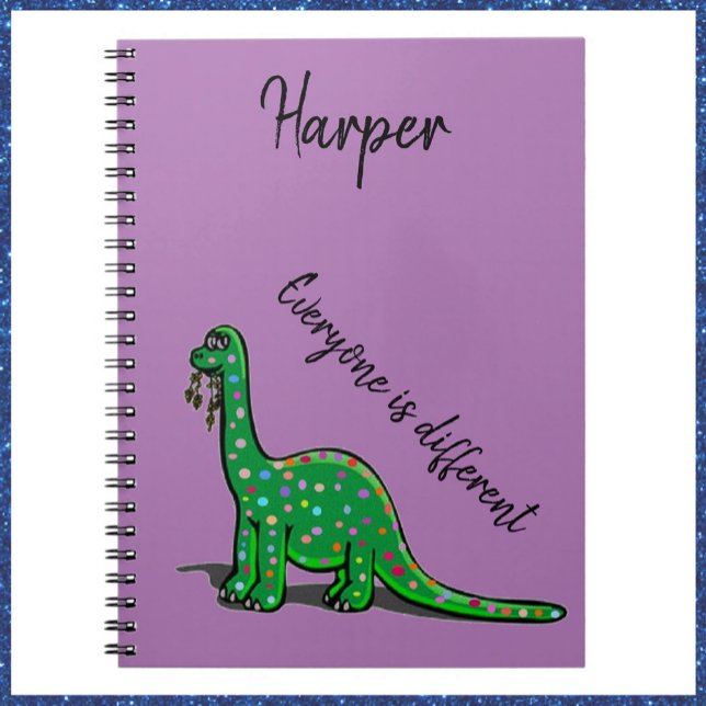 Cute Spotted Brontosaurus Dinosaur Notebook (Creator Uploaded)