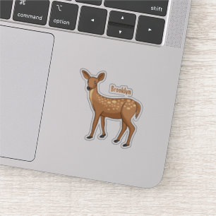 Cute spotted deer cartoon illustration