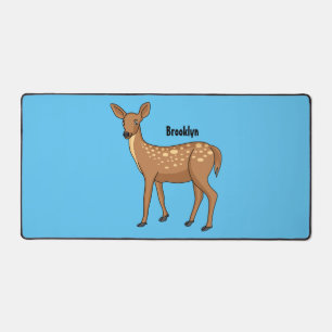 Cute spotted deer cartoon illustration desk mat