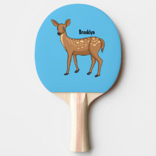 Cute spotted deer cartoon illustration ping pong paddle