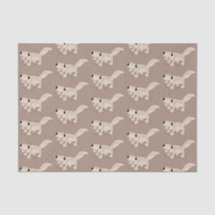 Cute spotted tan gecko cartoon illustration tissue paper