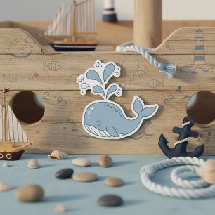Cute Spouting Whale Motif ID1251