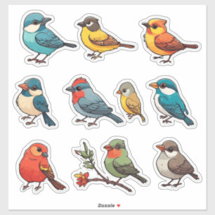 Cute Spring Birds Sticker Collection For Items 🐦