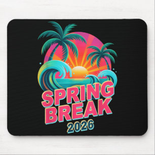 Cute Spring Break 2026 Vacation Trip Surf Beach Mouse Pad