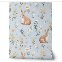Cute Spring Bunnies and Flowers