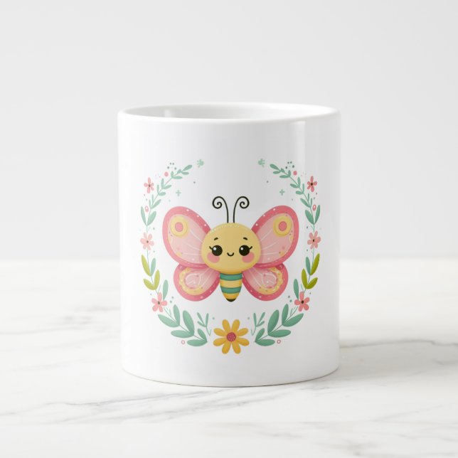 Cute, spring/butterfly  large coffee mug (Front)