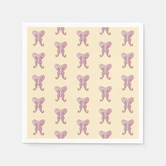 Cute Spring Butterfly  Napkin (Front)