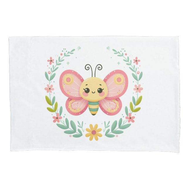 Cute, spring/butterfly  pillowcase (Front)
