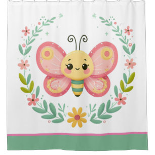 cute, spring/butterfly shower curtain