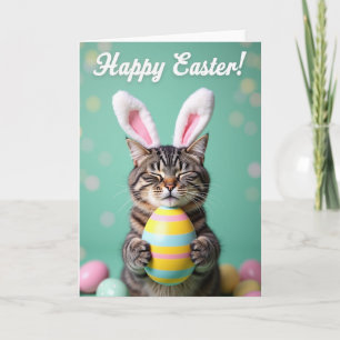 Cute Spring Cat Holiday Card