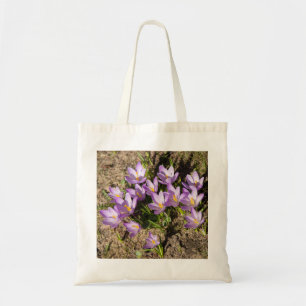 Cute spring crocuses tote bag