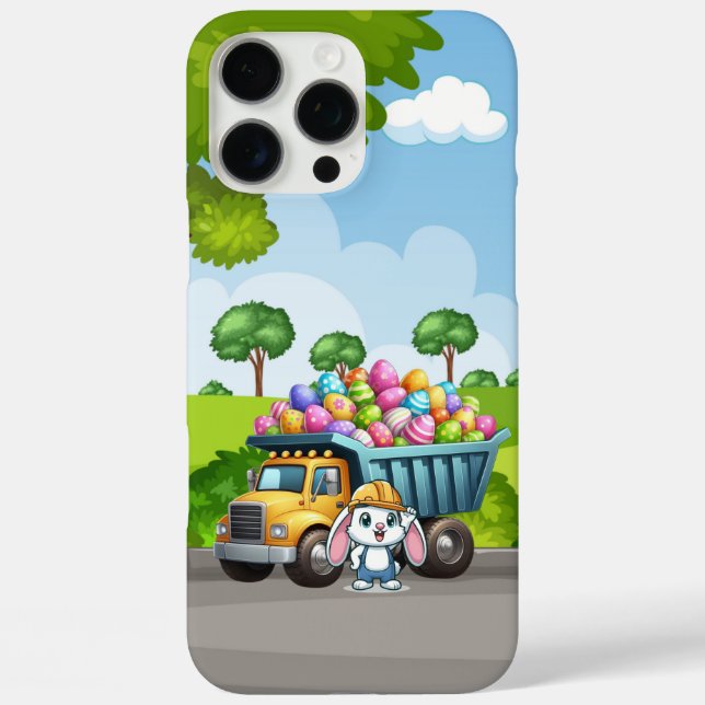 Cute spring/Easter bunny dump truck Case-Mate iPhone Case (Back)