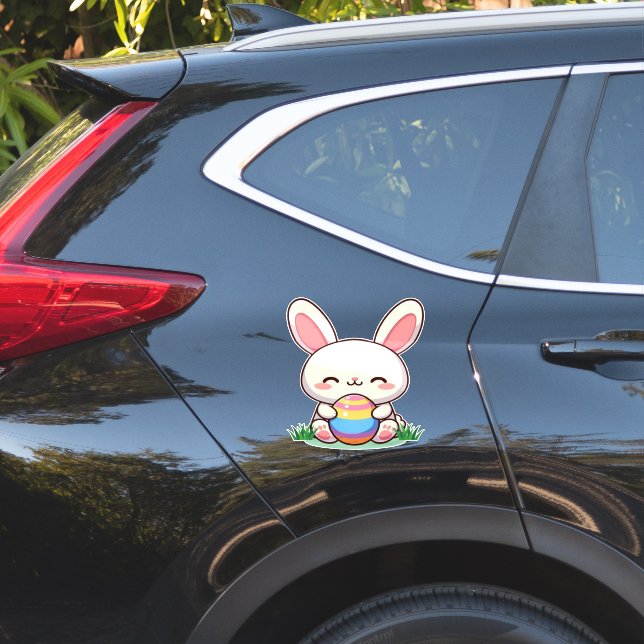 Cute spring/Easter bunny with egg (Car Side)