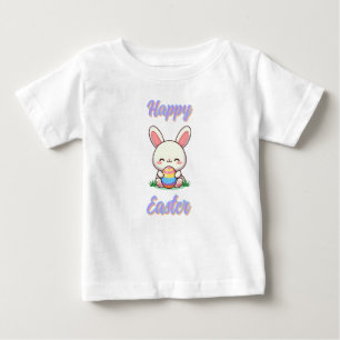 Cute spring/Easter bunny with egg Baby T-Shirt