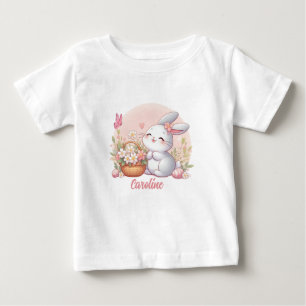 Cute spring/Easter bunny with egg Baby T-Shirt