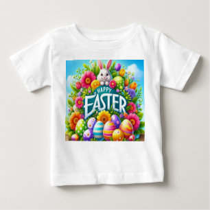 Cute spring/Easter bunny with egg Baby T-Shirt