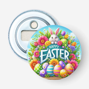 Cute spring/Easter bunny with egg Bottle Opener
