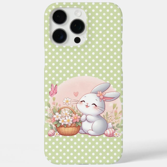 Cute spring/Easter bunny with egg Case-Mate iPhone Case (Back)