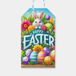 Cute spring/Easter bunny with egg Gift Tags