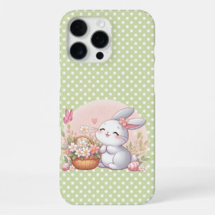 Cute spring/Easter bunny with egg iPhone 16 Pro Max Case