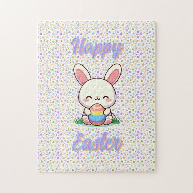 Cute spring/Easter bunny with egg Jigsaw Puzzle (Vertical)