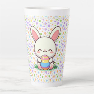 Cute spring/Easter bunny with egg Latte Mug