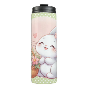 Cute spring/Easter bunny with egg Thermal Tumbler