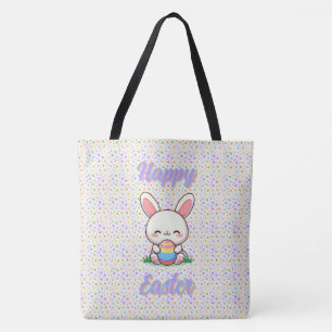 Cute spring/Easter bunny with egg Tote Bag