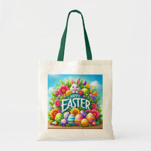 Cute spring/Easter bunny with egg Tote Bag