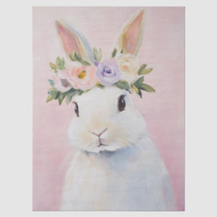 Cute Spring Floral Easter Bunny Decoupage Tissue Paper