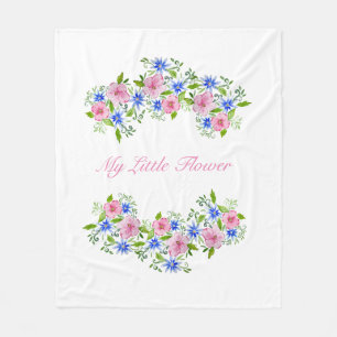 Cute spring floral pattern baby blanket