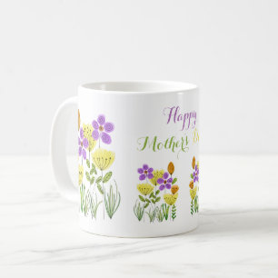 Cute Spring Flowers Happy Mother's Day Mug