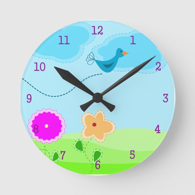 Cute Spring Garden Clocks (Front)