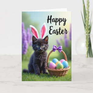 Cute Spring Kitten Easter Card