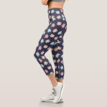 cute spring pastel daisy pattern capri leggings<br><div class="desc">cute modern pastel spring daisy pattern for a super cute capri leggings</div>