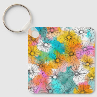 Cute Spring Square Keychain Gift